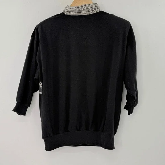 Bonnie II by Holly Black Geometric Button Up‎ Long Sleeve Sweatshirt Women's S - Picture 2 of 9